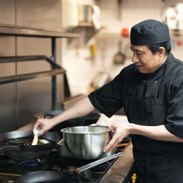 Chef preparing food
